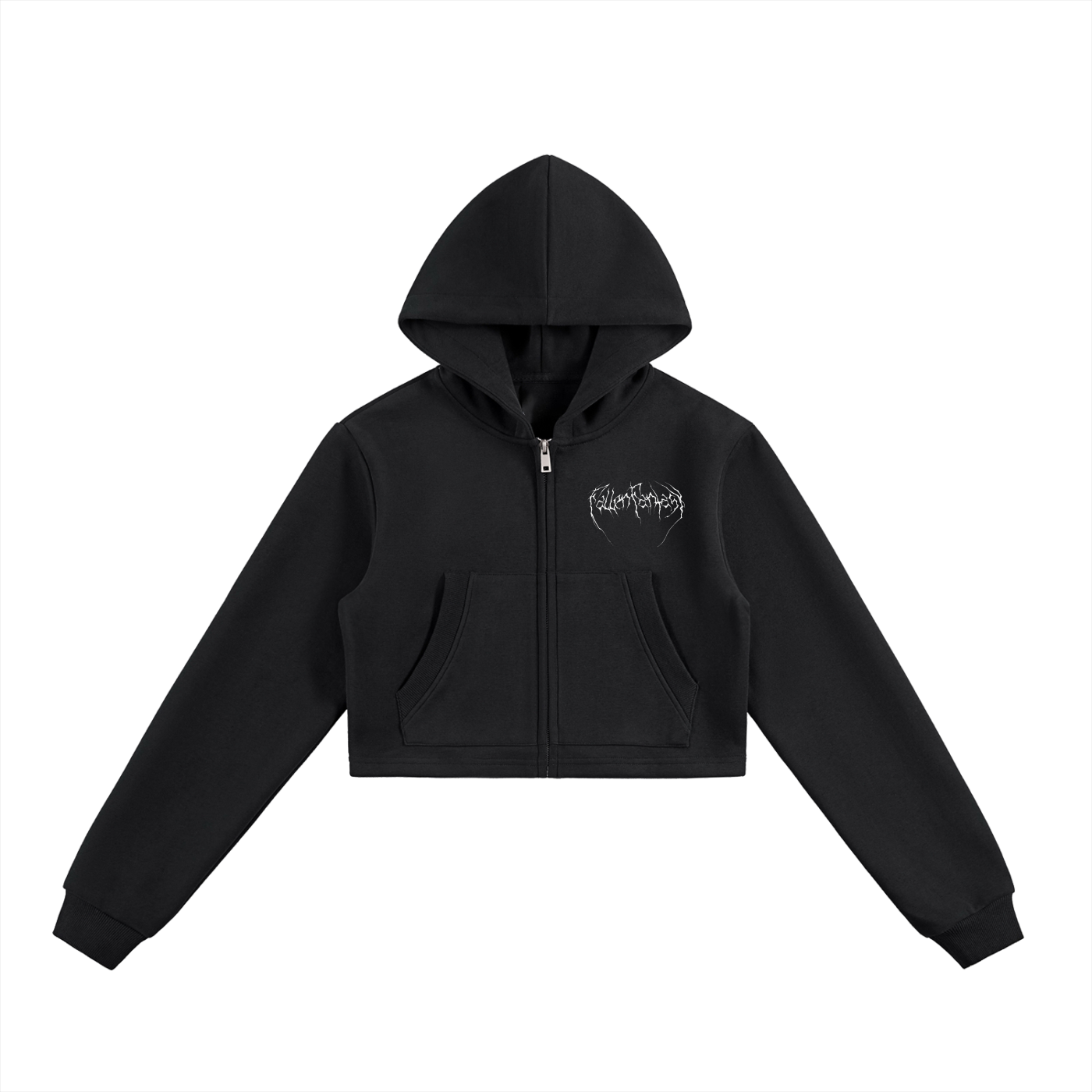 Women's Essential Cropped Zip-Up Hoodie
