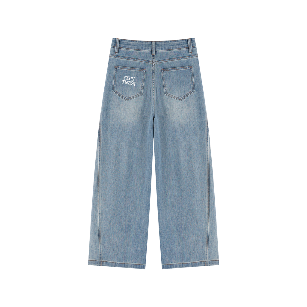 Women’s Vintage Wash High Rise Wide Leg Jeans
