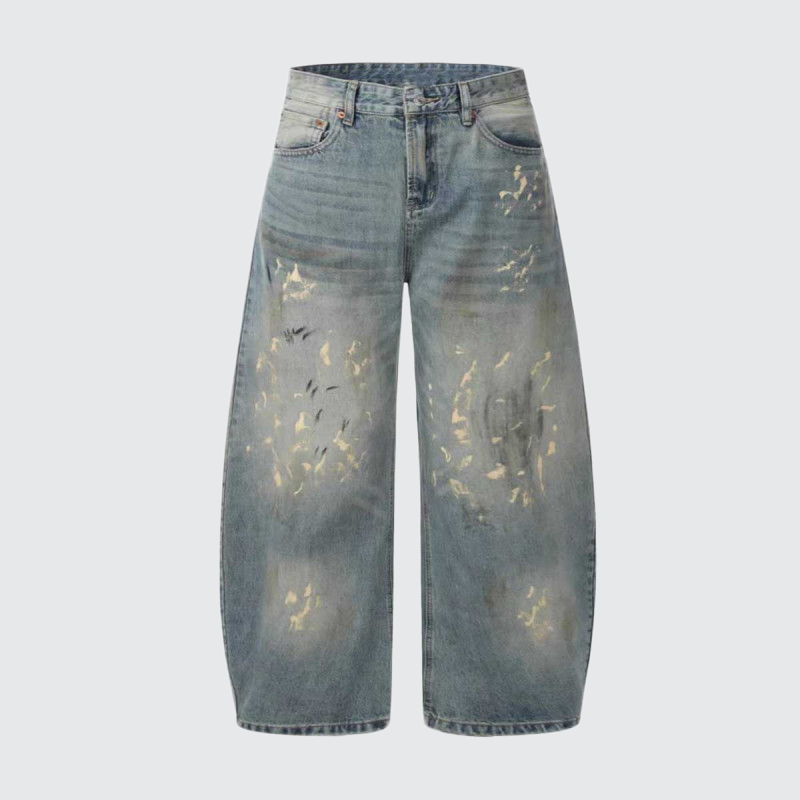 Hand-Painted Loose Jeans