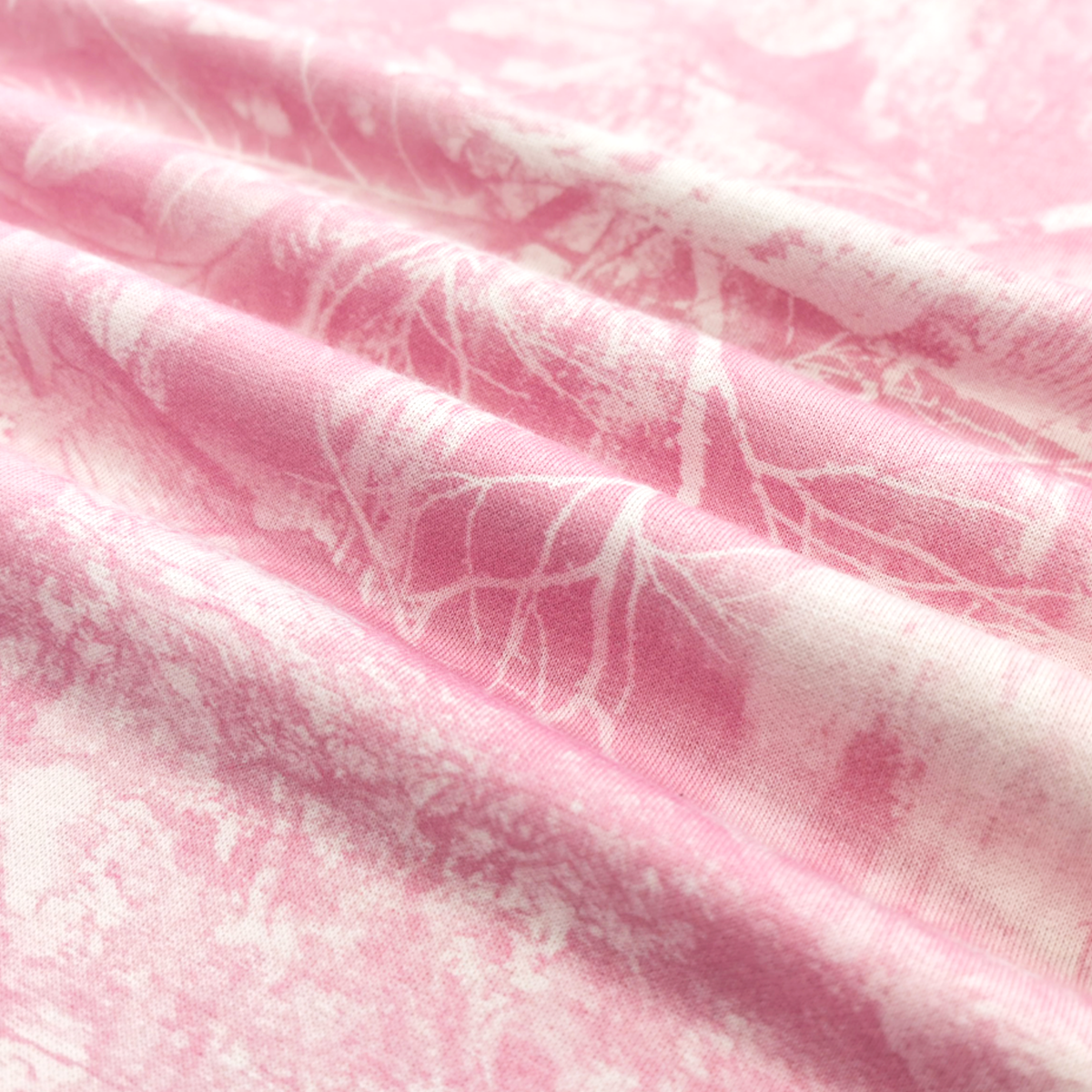 Pink Heavyweight Camo Fleece Open Sweatpants