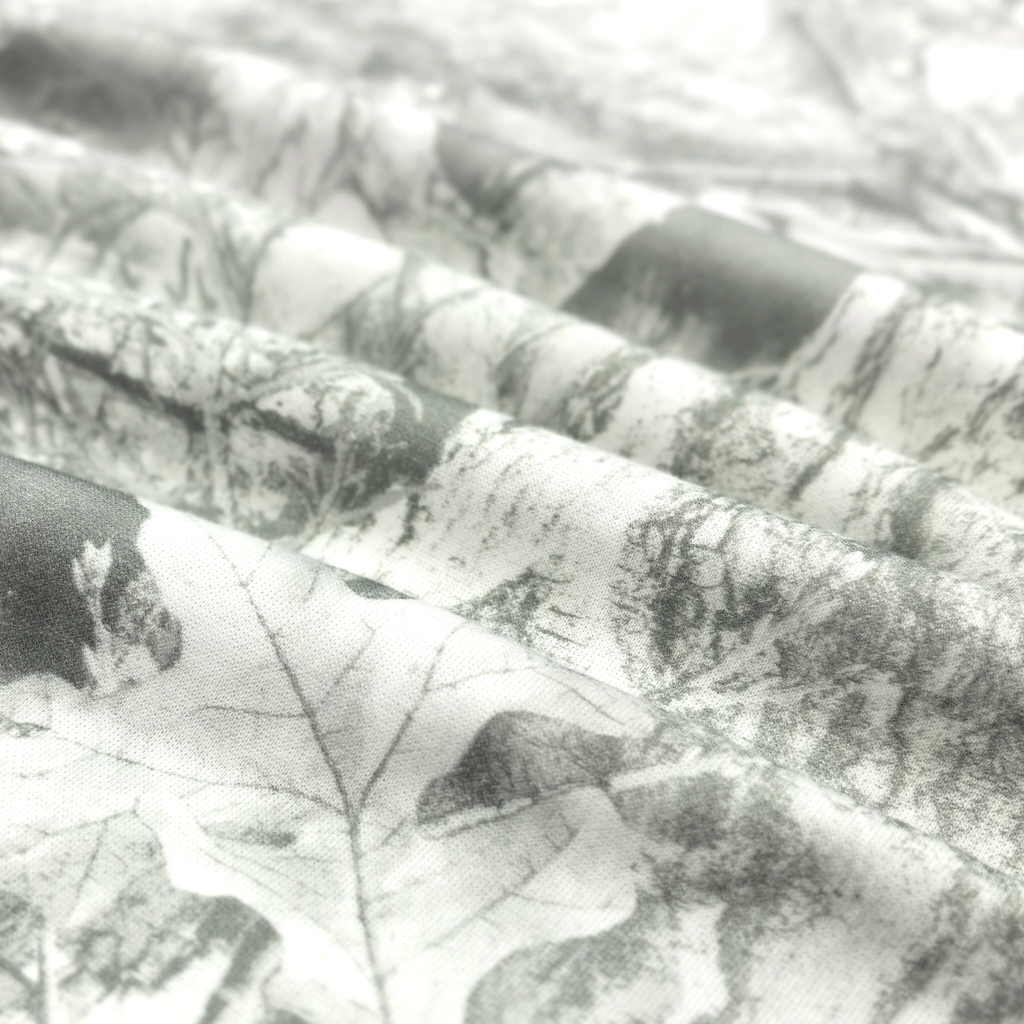 White Heavyweight Camo Fleece Open Sweatpants