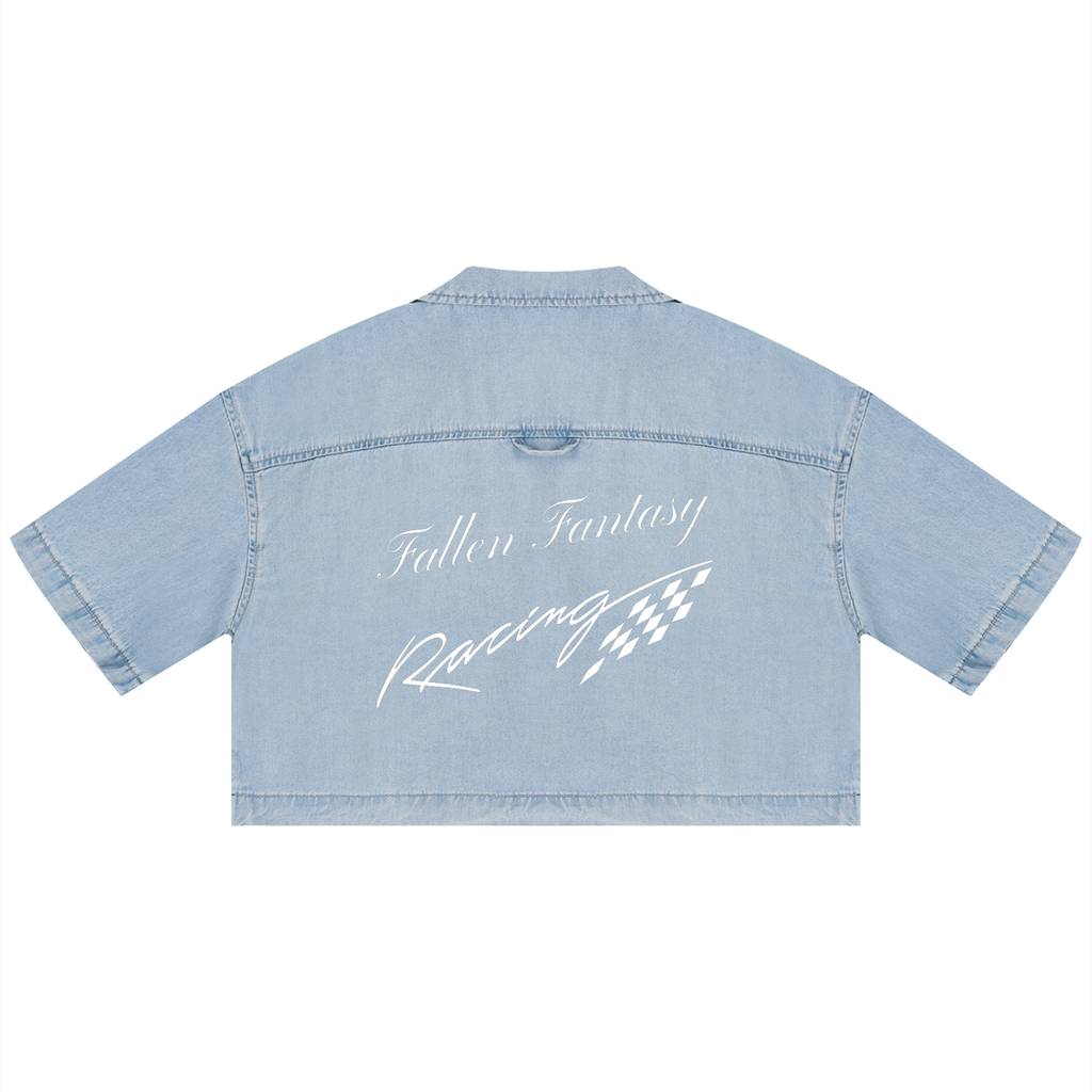 Women's Vintage Wash Boxy Cropped Shirt