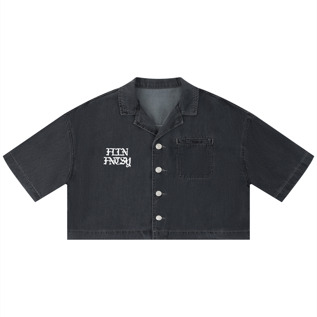 Women's Vintage Wash Boxy Cropped Shirt