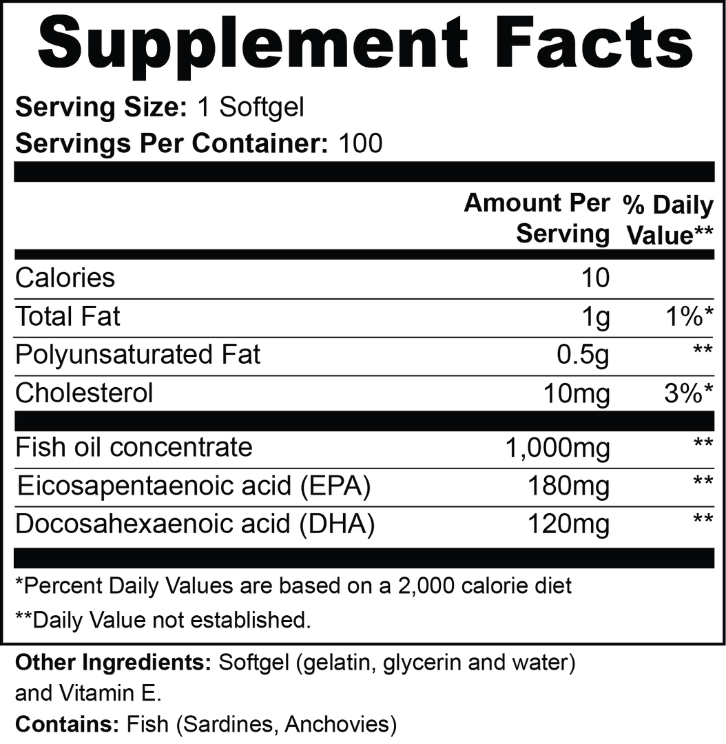 Omega-3 EPA 180mg + DHA 120mg