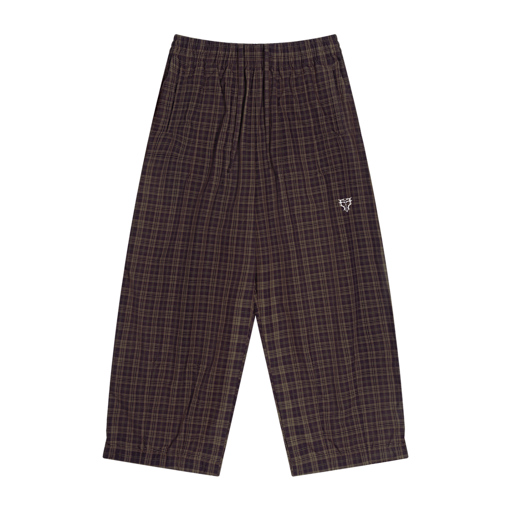 Plaid Wide Leg Pants