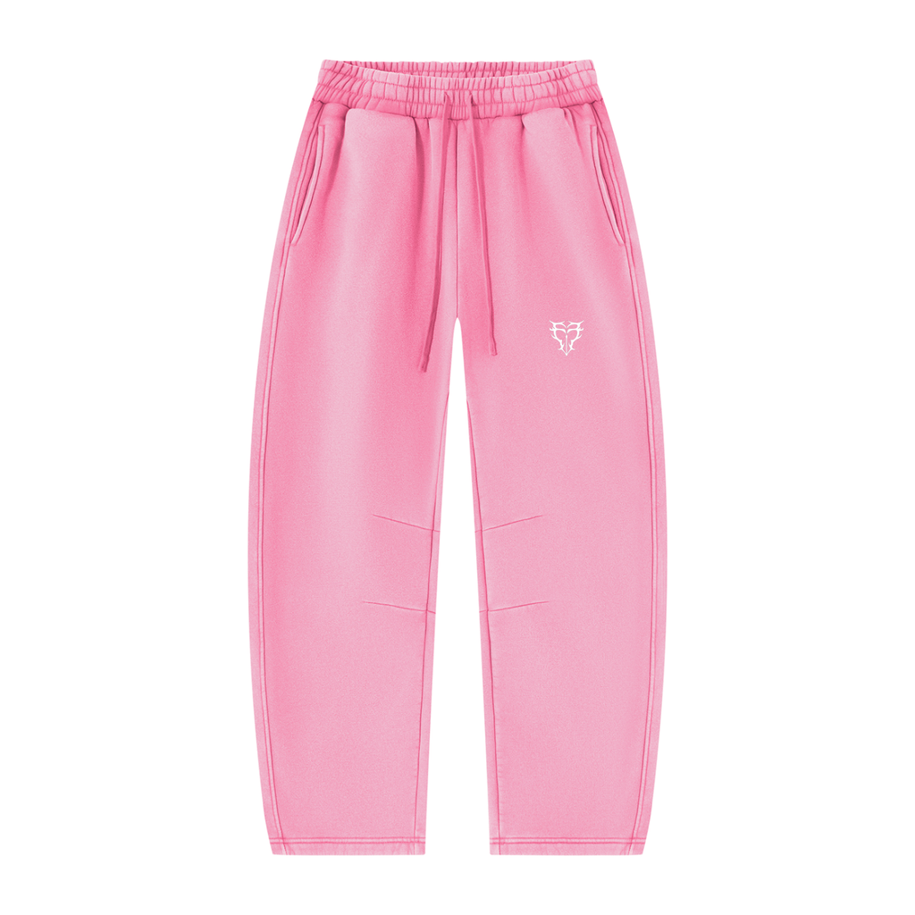 Unisex Vintage Wash Barrel Leg Fleece Sweatpants
