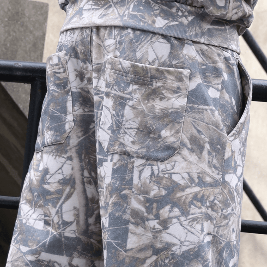 Unisex 100% Cotton Heavyweight French Terry Camo Open-Hem Sweatpants (400GSM)