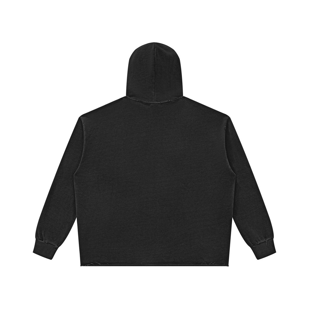 Vintage Wash Raw Edge Hoodie