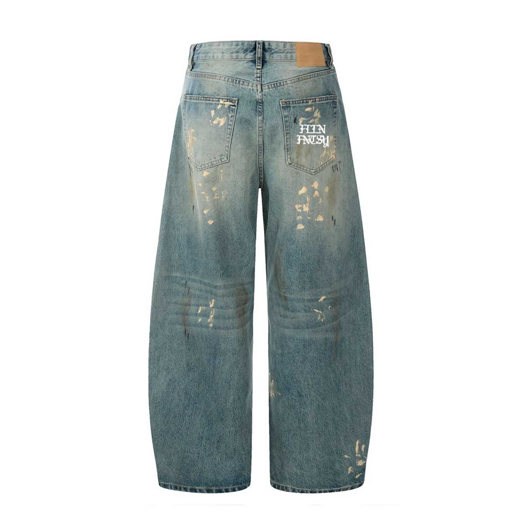 Hand-Painted Loose Jeans