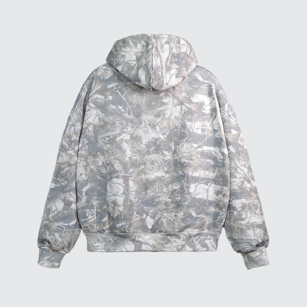 Heavyweight French Terry Camo Zip-Up Hoodie (400 GSM)
