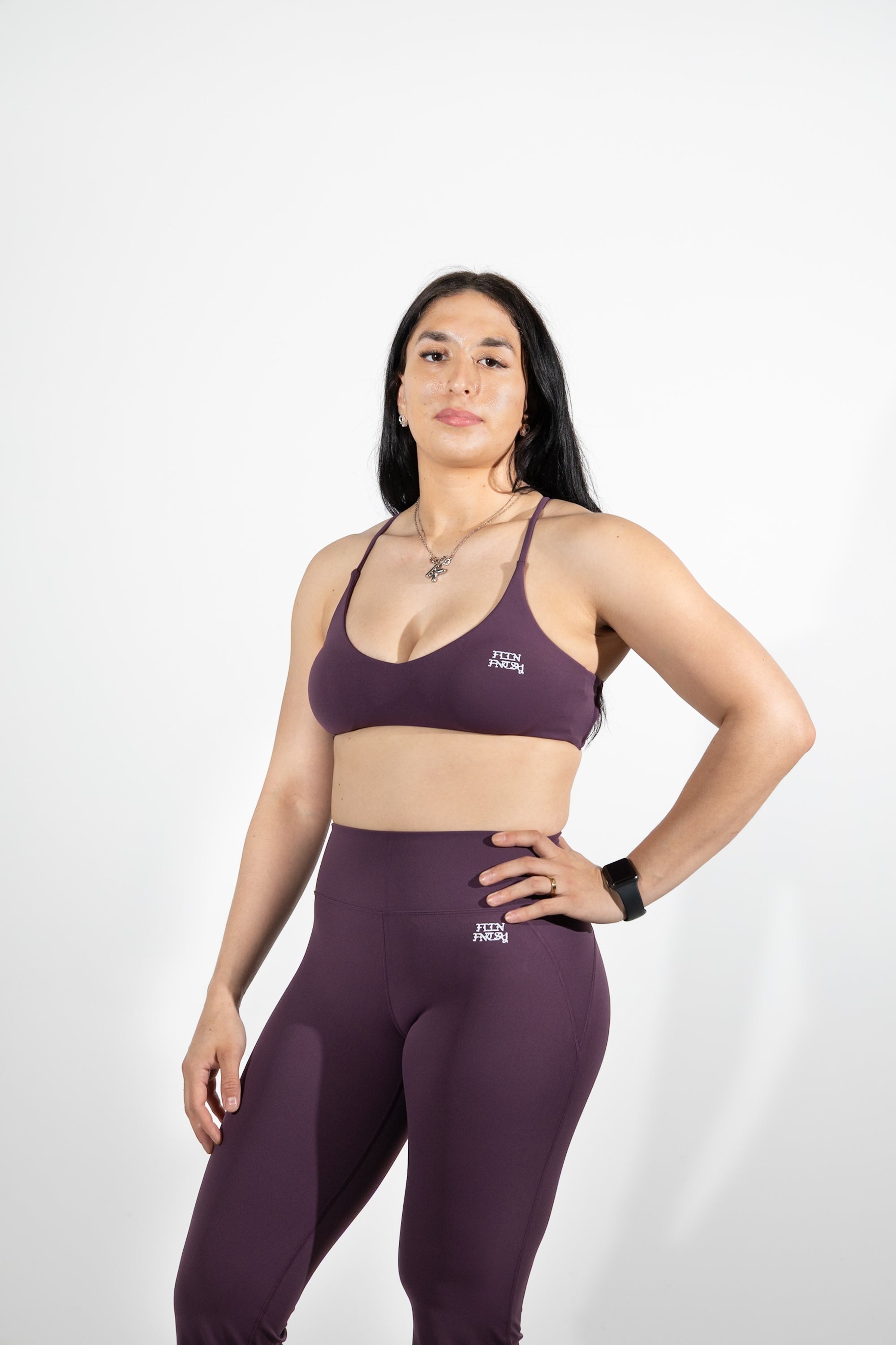 cross back Sports Bra + High-waisted Flared Leg pants 2-Piece Set