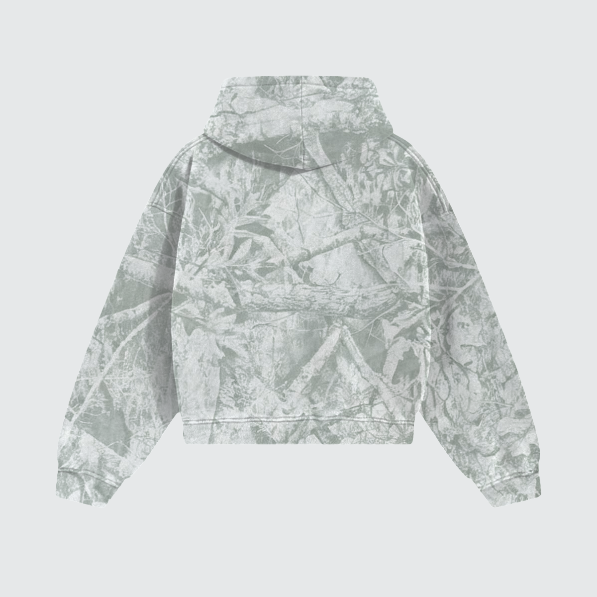 White Heavyweight Camo Fleece Hoodie