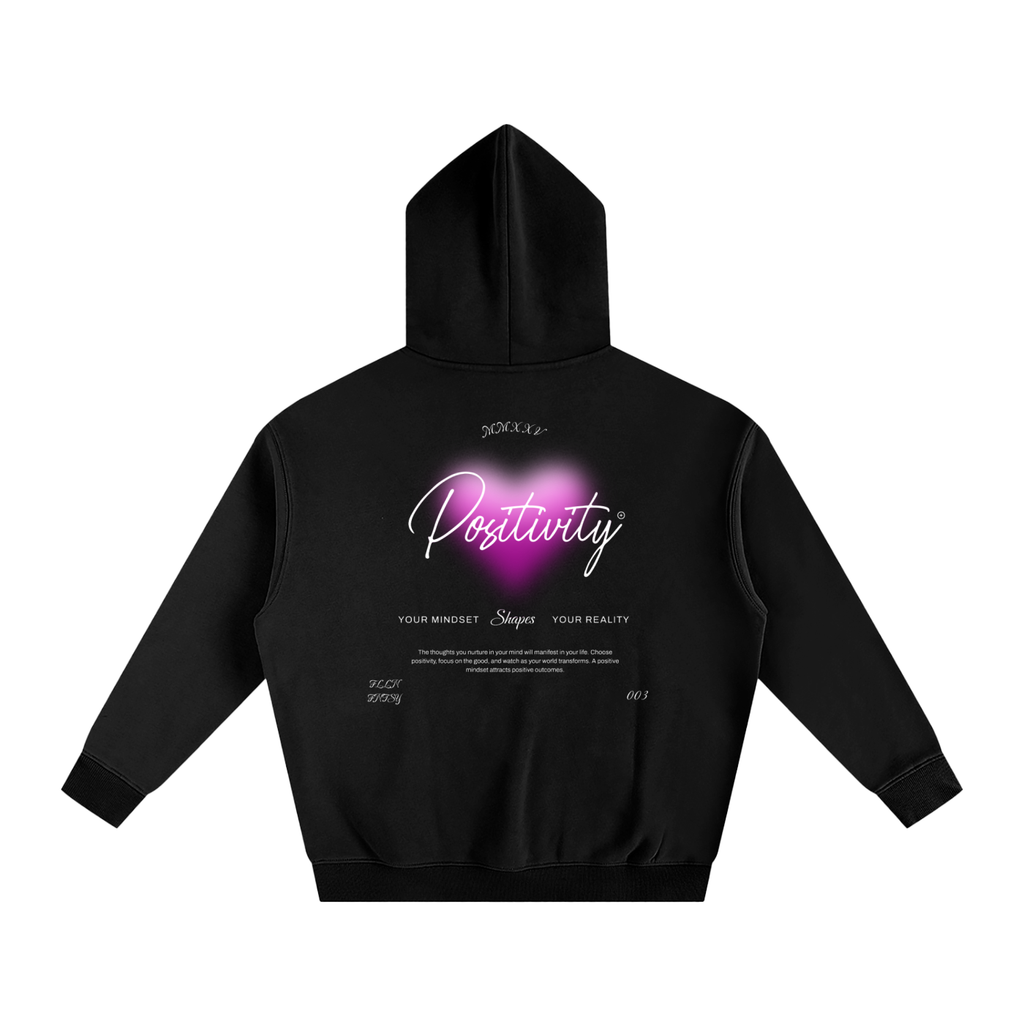 Positivity Oversize Fleeced Hoodie