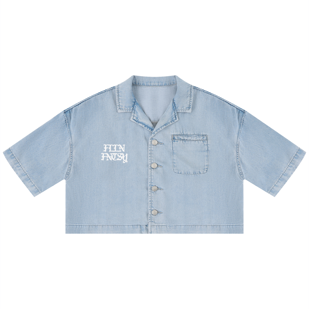 Women's Vintage Boxy Cropped Shirt