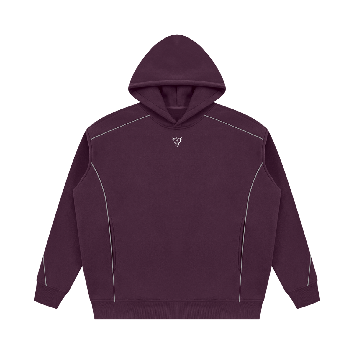 Oversized Piping Fleece Hoodie