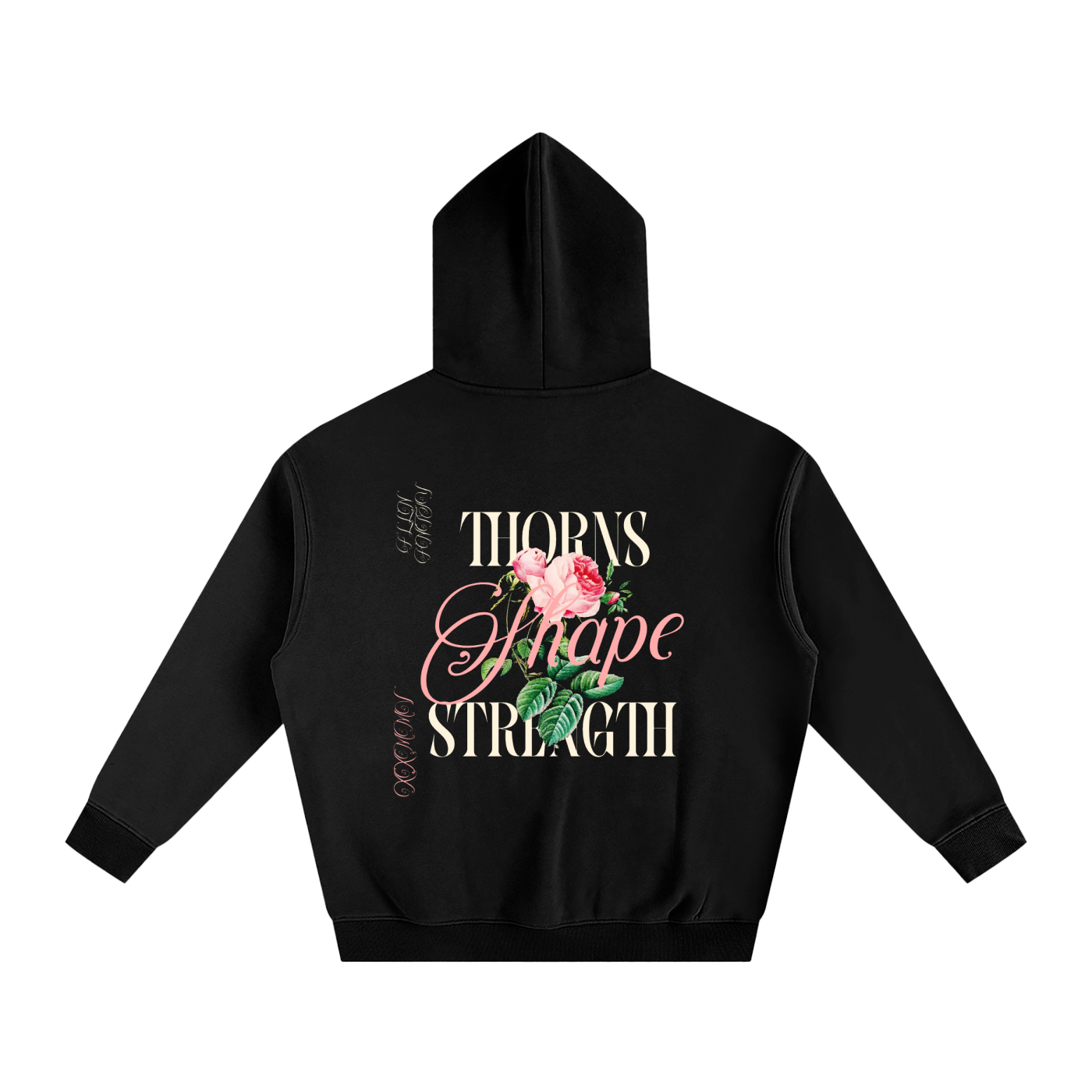 Thorns Shape Strength Oversize Fleeced Hoodie