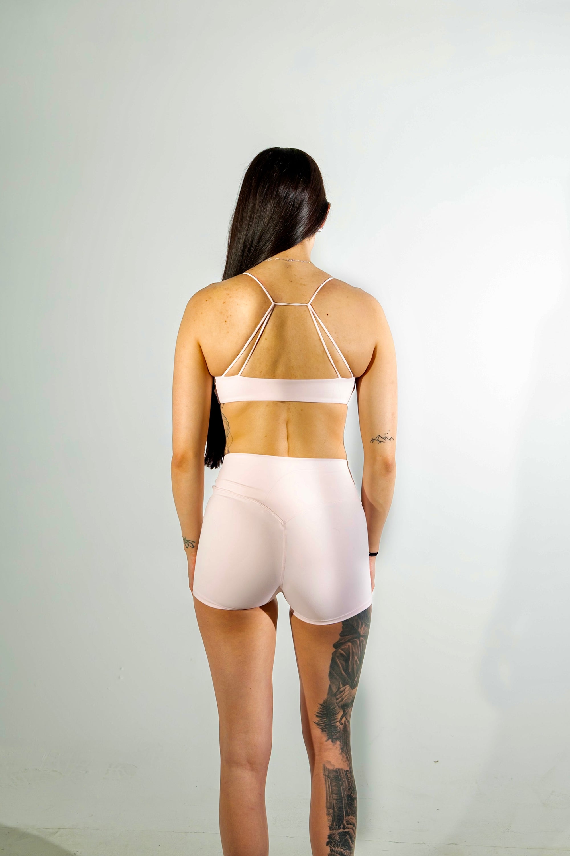 THIN-STRAP SPORTS BRA + SHORTS 2-PIECE SET
