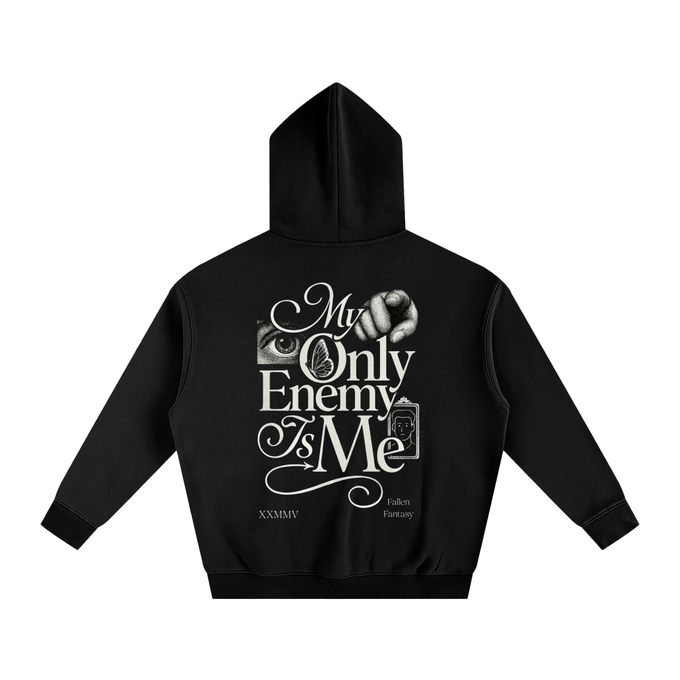 My Only enemy is me Oversize Fleeced Hoodie