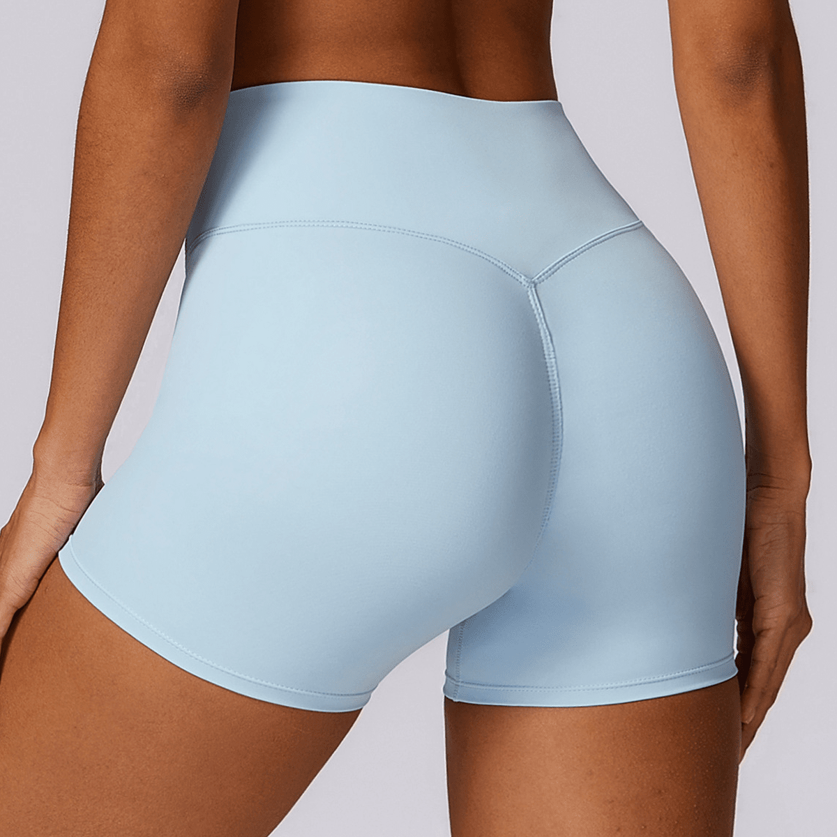 High-Waisted Compression Yoga Shorts