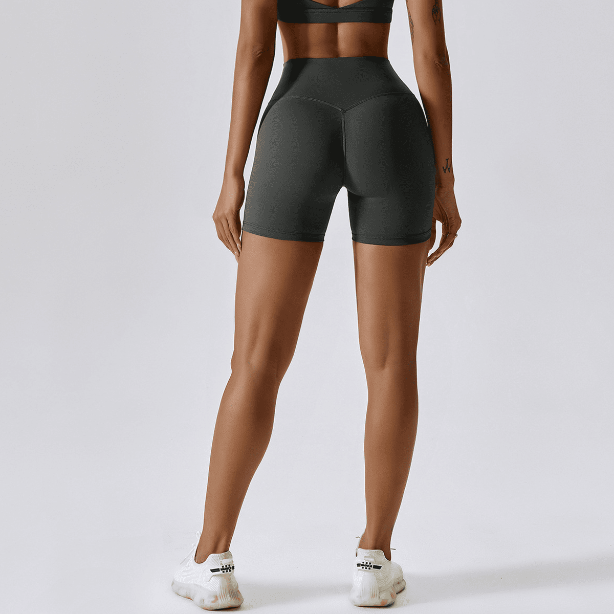 High-Waisted Compression Yoga Shorts