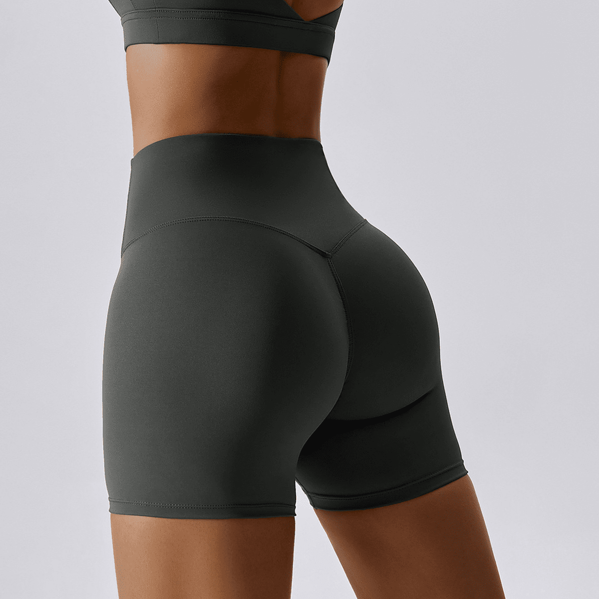 High-Waisted Compression Yoga Shorts