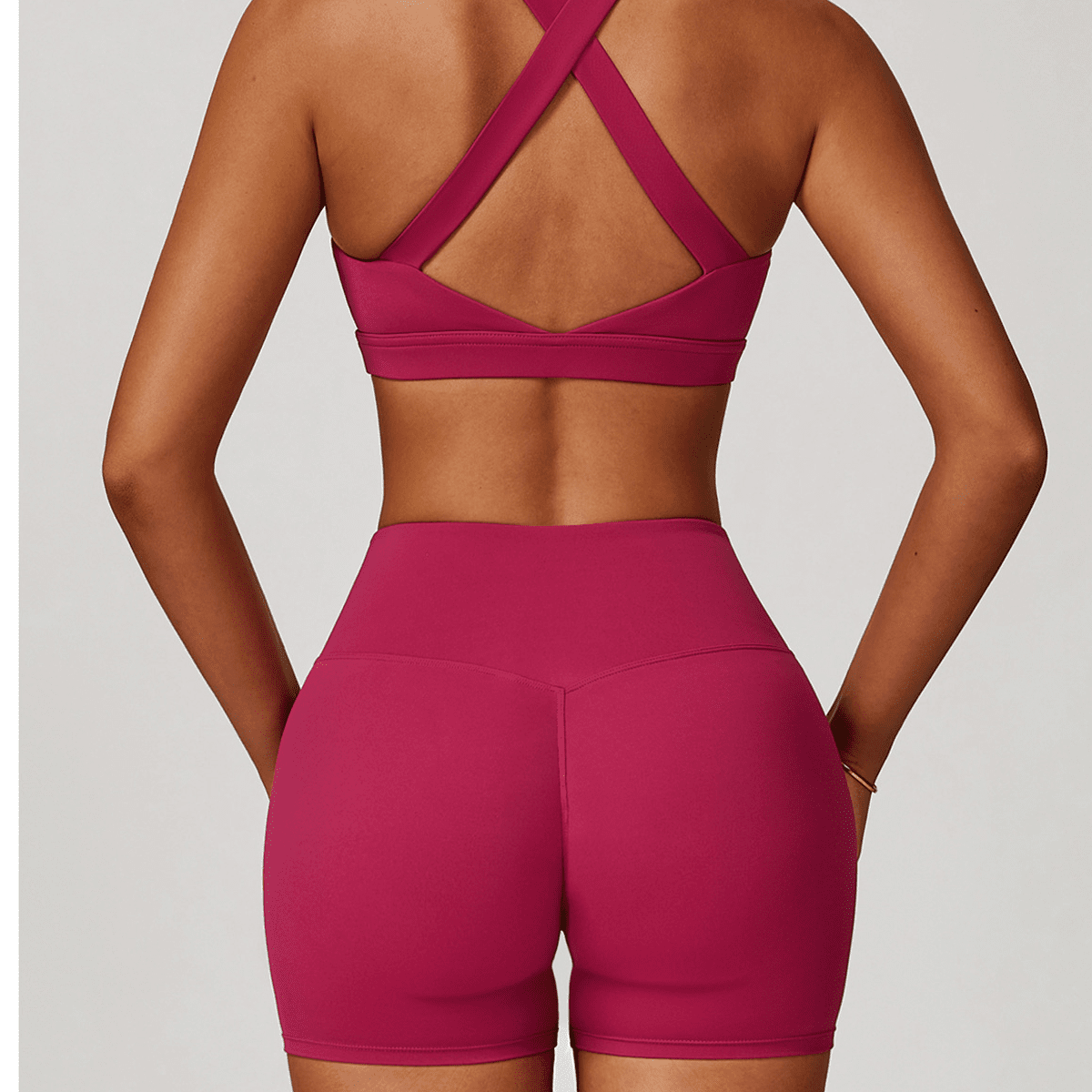 High-Waisted Compression Yoga Shorts