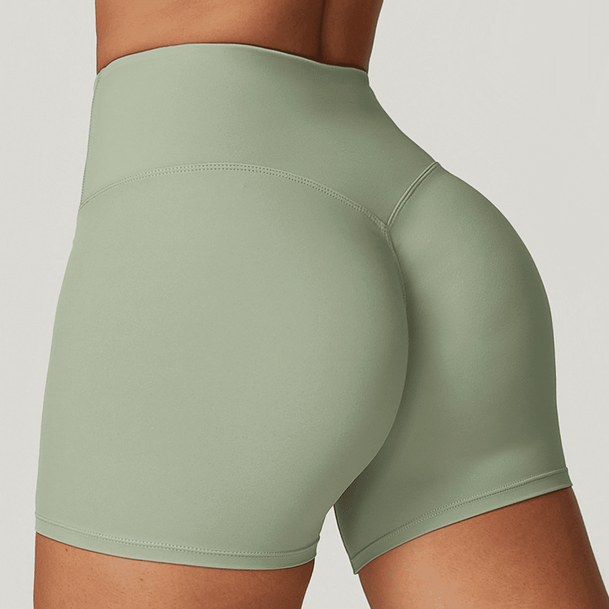 High-Waisted Compression Yoga Shorts