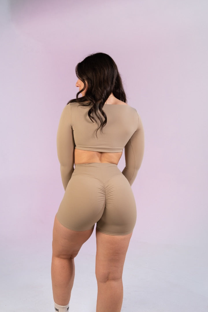 Nude High Waisted Shorts