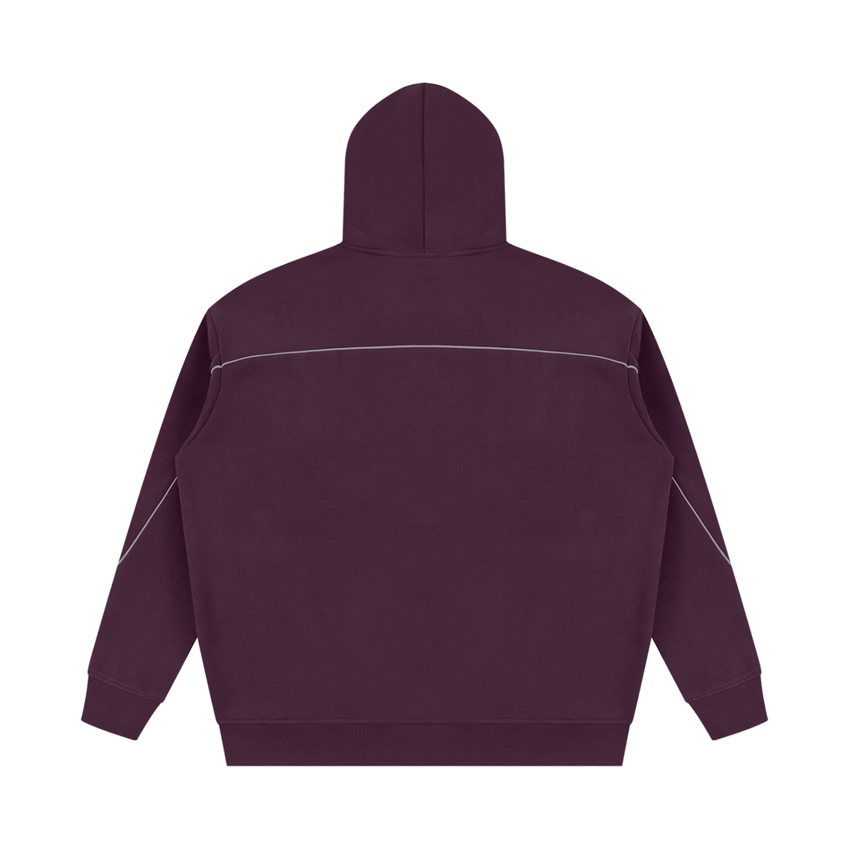Oversized Piping Fleece Hoodie