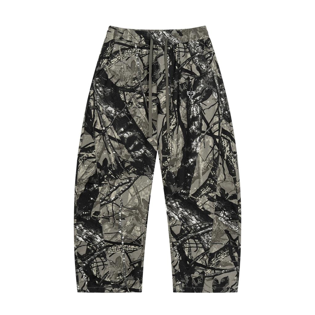 Camo Barrel Leg Pants