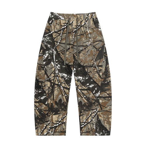 Camo Barrel Leg Pants