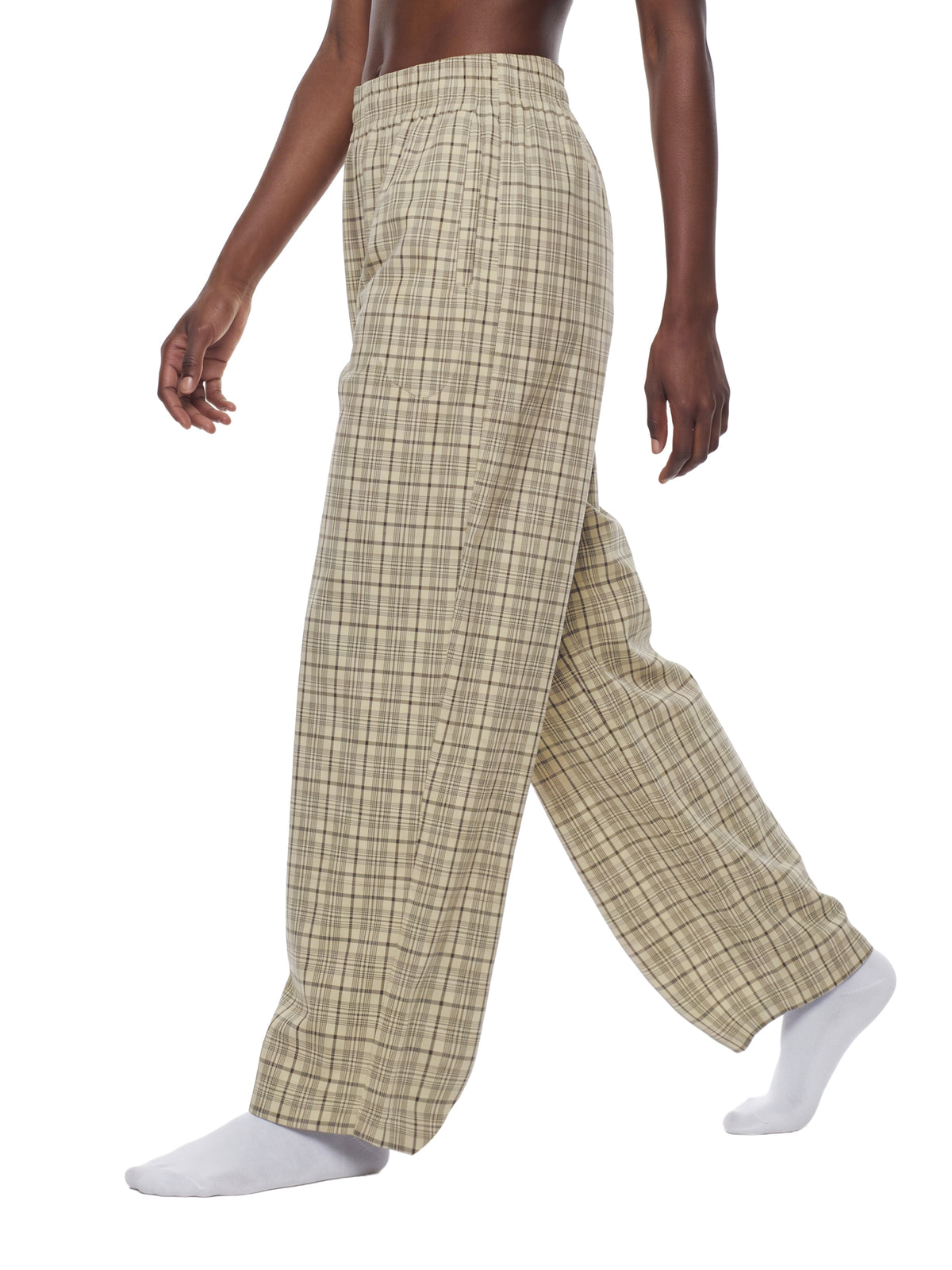 Plaid Wide Leg Pants